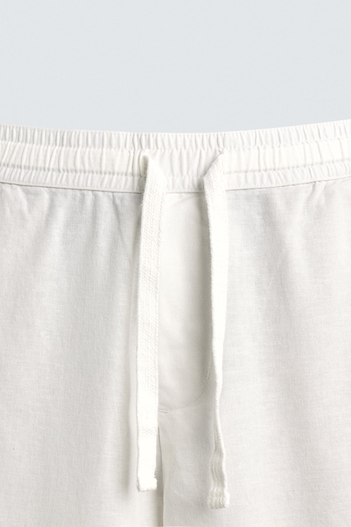 Linen Blend Relaxed Fit Trousers (Oyster White)