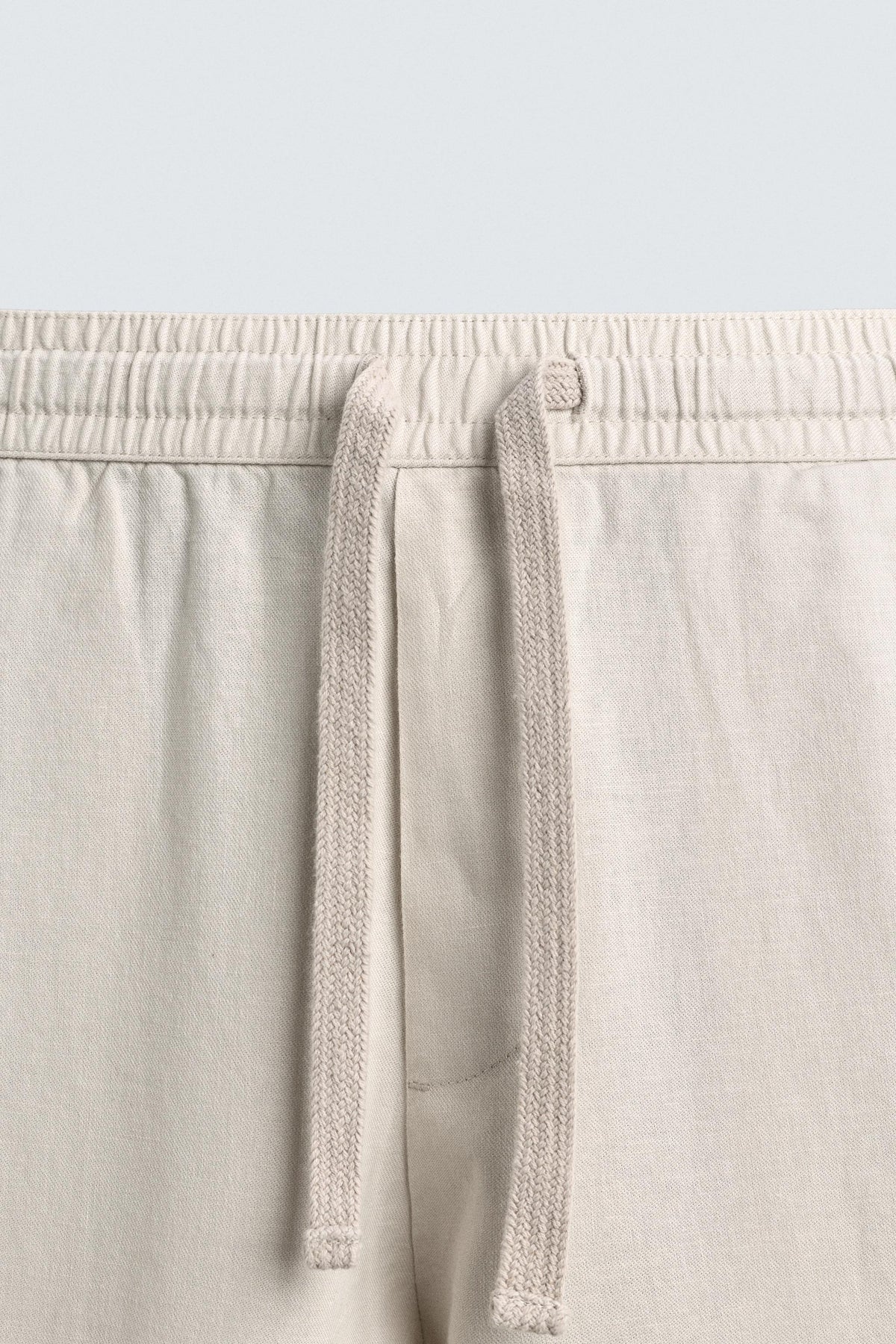 Linen Blend Relaxed Fit Trousers (Pearl Grey)