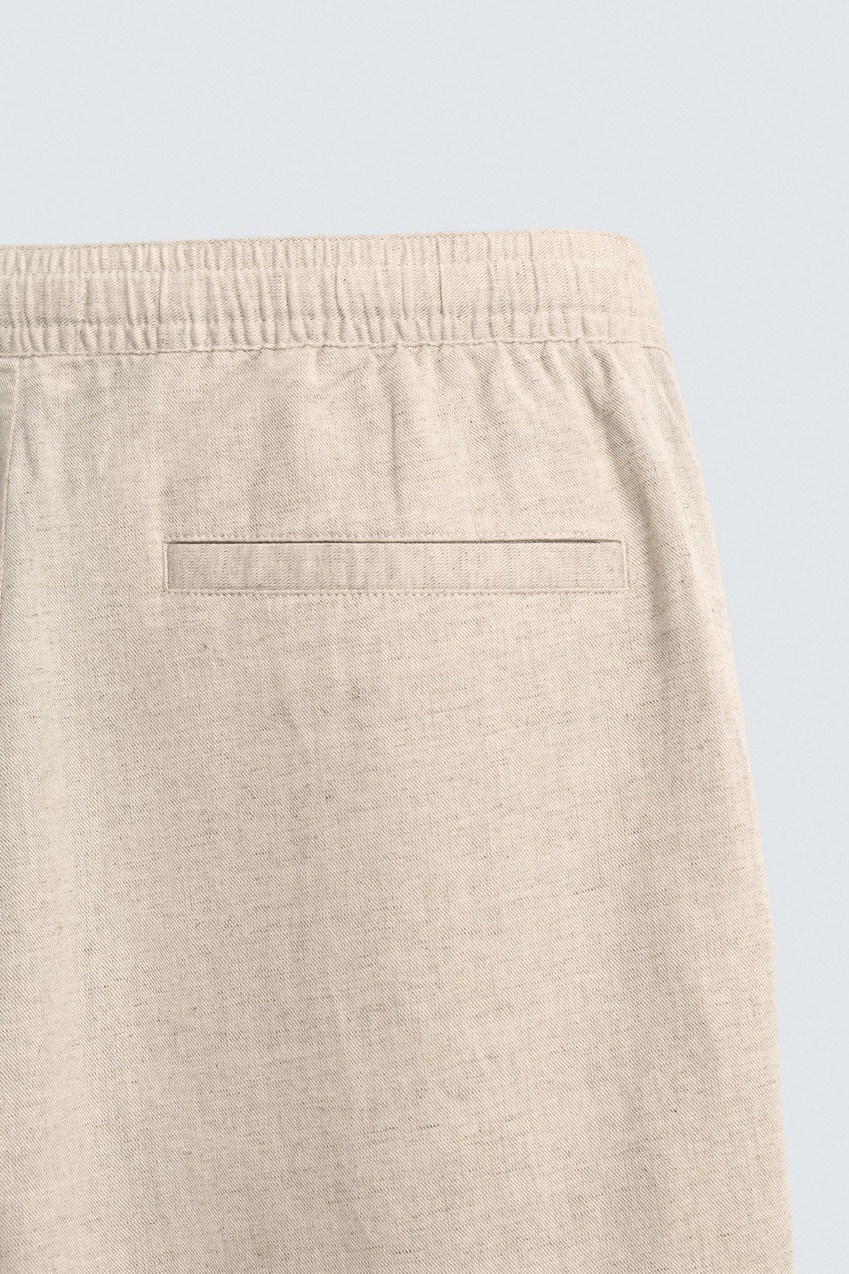 Linen Blend Relaxed Fit Trousers (Light Beige)