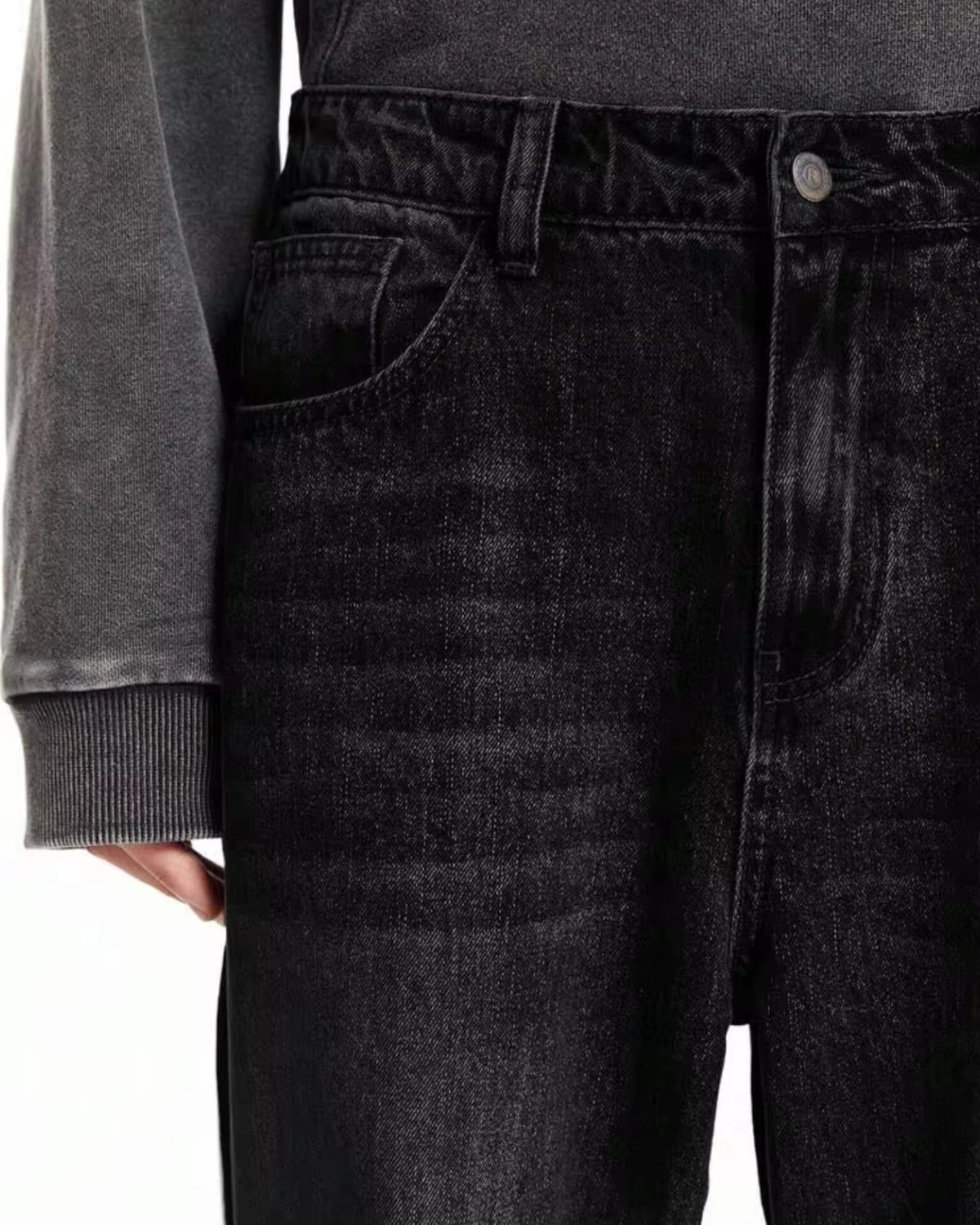 Drift Wide Flare Jeans Charcoal Night