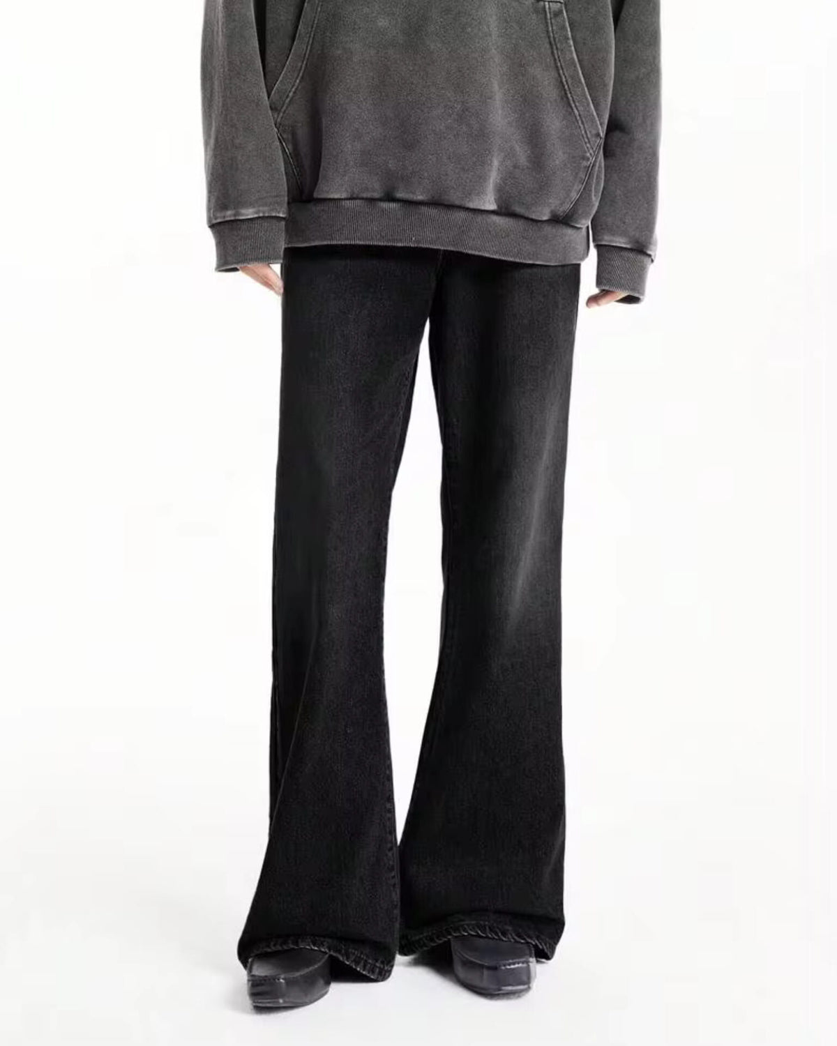 Drift Wide Flare Jeans Charcoal Night