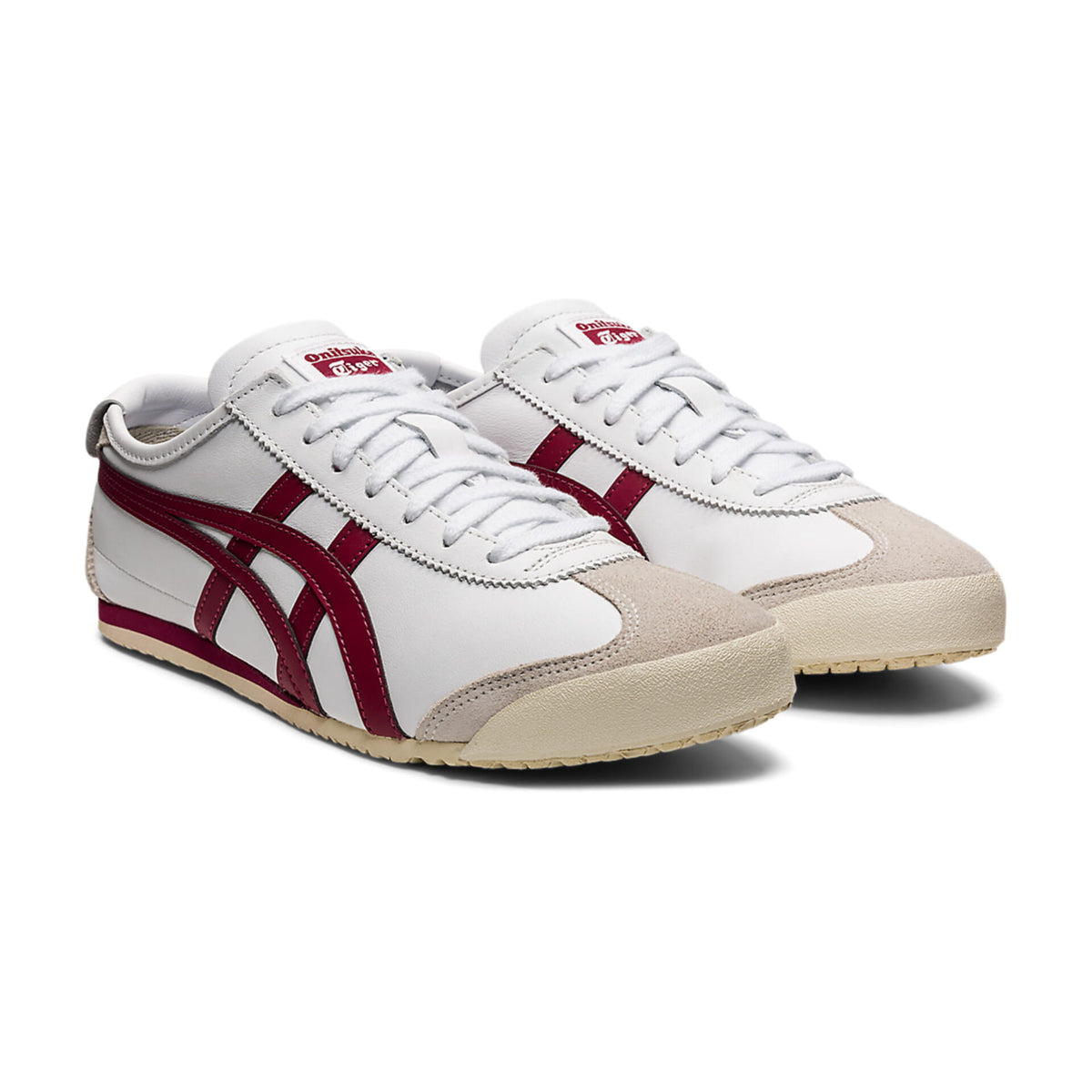 UNISEX SLIP ON (WHITE/BURGUNDY)