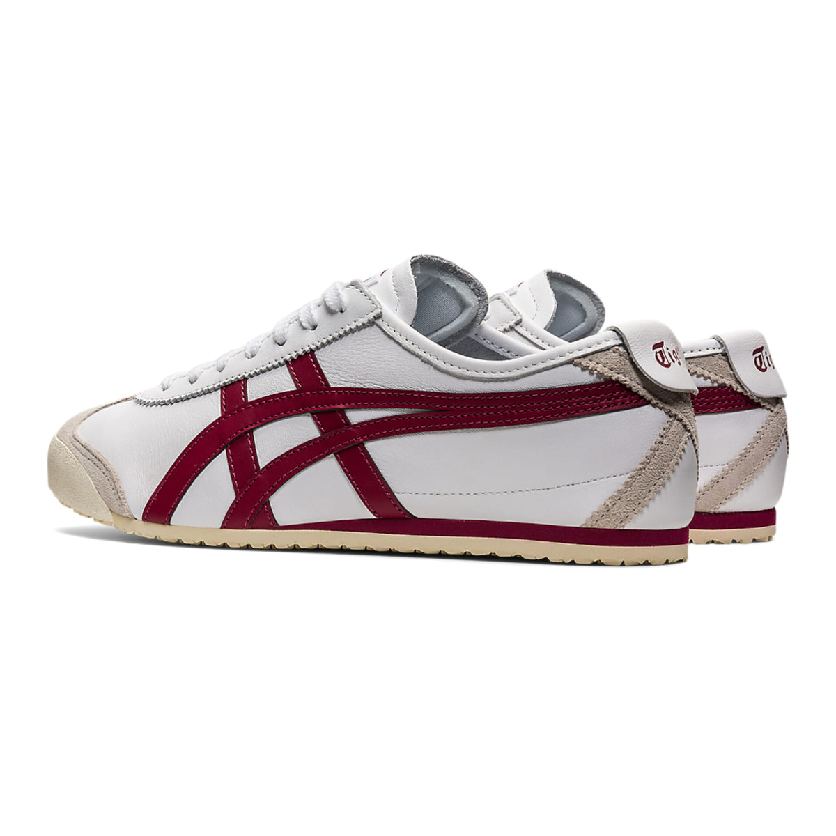 UNISEX SLIP ON (WHITE/BURGUNDY)