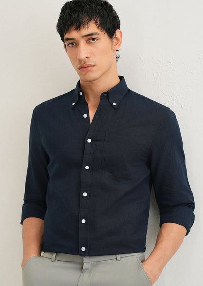 Linen Blend (Midnight Navy)