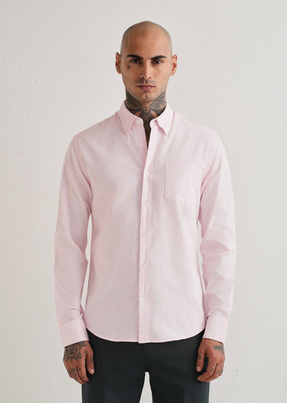 Classic Fit Garment-Dyed Oxford Shirt (Caramel Pink)