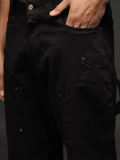 Casual Cargo Pant With Multiple Pockets (Black)